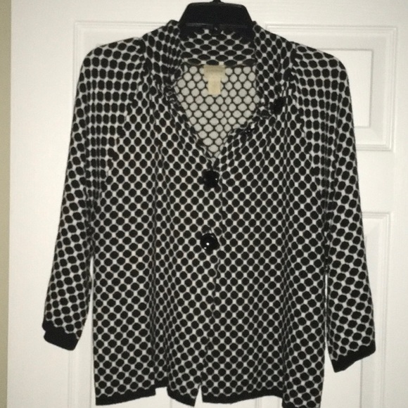 Chico’s Black and White Sweater - Picture 3 of 9